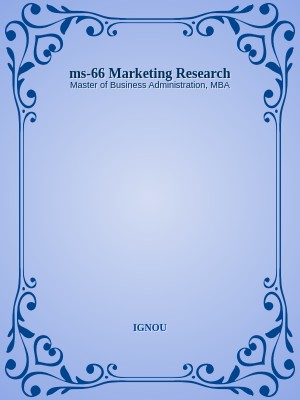 ms-66 Marketing Research